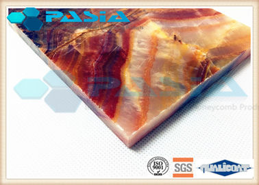 China UAE Onyx Veneer Aluminum Honeycomb Stone Panels For Countertop Moistureproof supplier